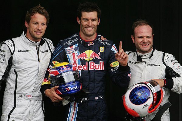 Deštěm zdramatizovanou kvalifikaci poprvé vyhrál Webber