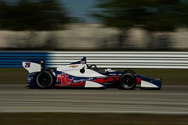 Marco Andretti vyhrál na mokru první trénink v Long Beach