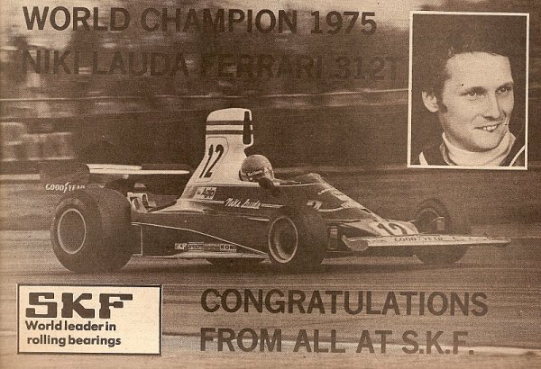 Monza: Niki Lauda na Ferrari mistrem světa roku 1975